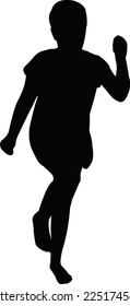 ein Kind-Körper-Silhouette-Vektorgrafik