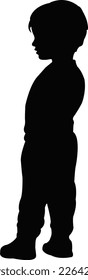 a child body silhouette vector