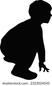 vector de silueta corporal infantil