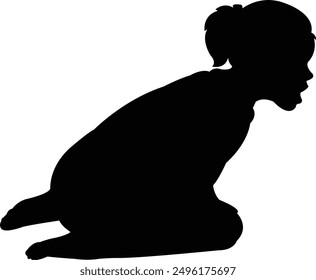 Un Vector de silueta de cuerpo de niño