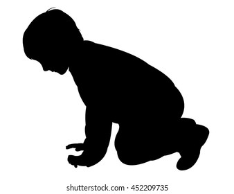 a child body, silhouette vector