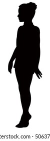 a child body silhouette vector