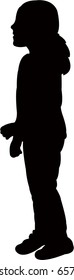 a child body silhouette vector