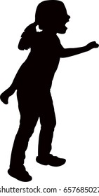 a child body silhouette vector