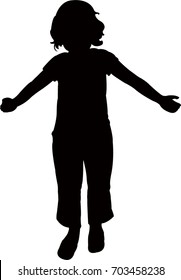  a child body silhouette vector
