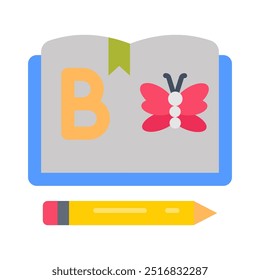 Child Book Flat Icons, Vector illustration