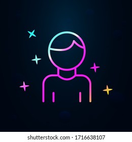 Child boy avatar nolan icon. Simple thin line, outline vector of avatar icons for ui and ux, website or mobile application