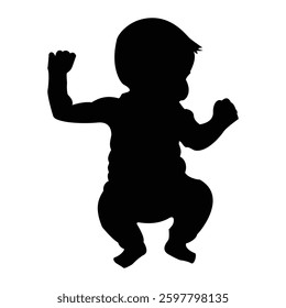 child boy sleeping top view silhouette vector illustration design