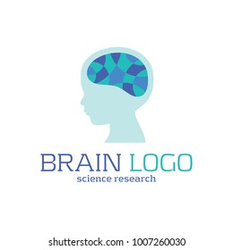 Child brain icon. Brain research, creativity and memory concept
