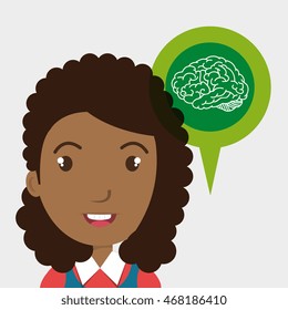 child brian idea icon vector illustration graphic
