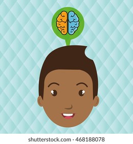 child brian idea icon vector illustration graphic