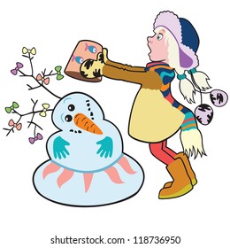 2,311 Girl building snowman Images, Stock Photos & Vectors | Shutterstock