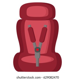 Child car seat 1-2-3 icon. Front view