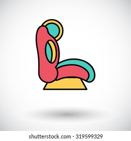 Child car seat icon. Flat vector related icon for web and mobile applications. It can be used as - logo, pictogram, icon, infographic element. Vector Illustration. 