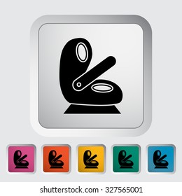 Child car seat icon. Flat vector related icon for web and mobile applications. It can be used as - logo, pictogram, icon, infographic element. Vector Illustration. 