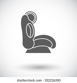 Child car seat icon. Flat vector related icon for web and mobile applications. It can be used as - logo, pictogram, icon, infographic element. Vector Illustration.