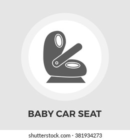 Child Car Seat Icon Vector. 