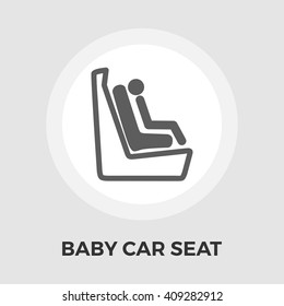 Child Car Seat Icon Vector.
