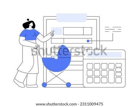 Child care expense deduction abstract concept vector illustration. Dependent care costs, benefit plan, tax return, taxable income, family budget, bank transfer, paycheck abstract metaphor.