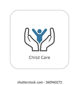 Child Care Icon. Flat Design.