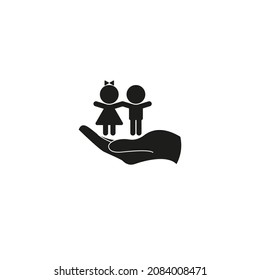 Child care icon. Simple vector illustration on a white background.