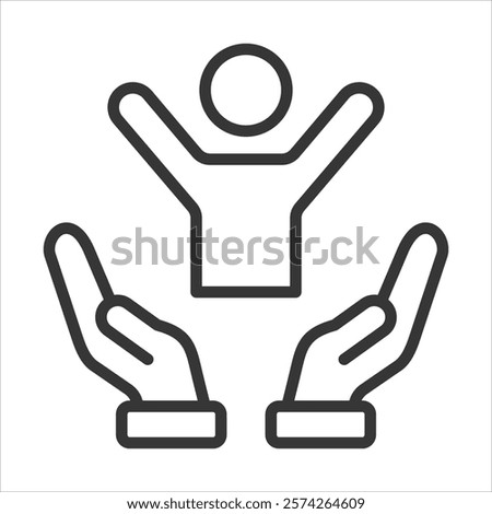 Child Care Icon Vector Illustration Outline