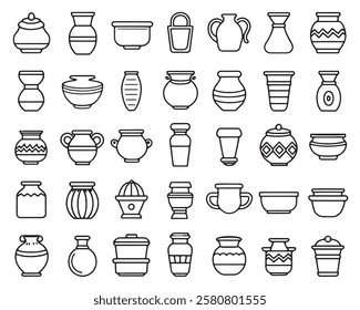 Child care line art 50 icon set collection (3)