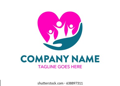 Family Care Logo Template Stock Vector (Royalty Free) 412734946