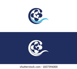 Child care logo design eps