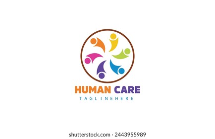 Child Care logo design vector, People Care logo 