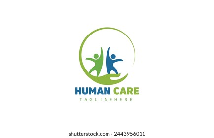 Child Care logo design vector, People Care logo 