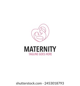 Child care maternity logo design illustration idea