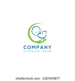 child care vector logo design