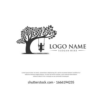 child care.tree logo.modern design.vector illustration concept