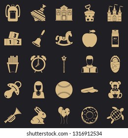 Child center icons set. Simple set of 25 child center vector icons for web for any design