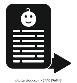 Child certificate icon simple vector. Medical kid unity. Protect adoption