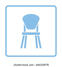 Child chair icon. Blue frame design. Vector illustration.