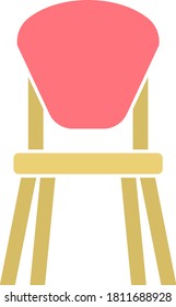 Child Chair Icon. Flat Color Design. Vector Illustration.