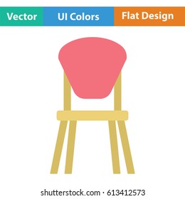 Child chair icon. Flat design. Vector illustration.