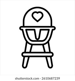 child chair icon vector concept illustration