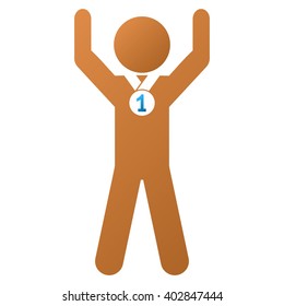 Child Champion vector toolbar icon for software design. Style is a gradient icon symbol on a white background.