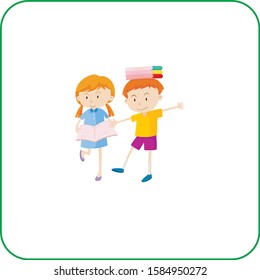 child character vector icon illustration