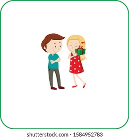 child character vector icon illustration