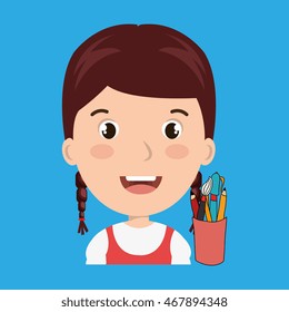 child chat student school vector illustration graphic