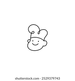 Kinderkoch-Logo in minimalistischem Lineardesign