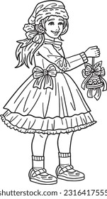 Child with Christmas Decorations Isolated Adults 