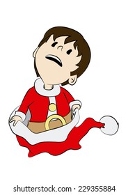 child in Christmas Hat
