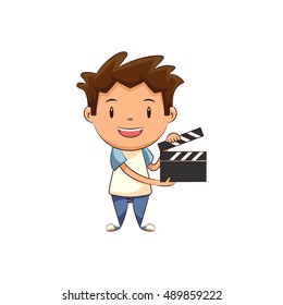 Child clapperboard, vector illustration