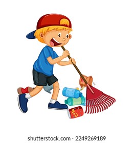Logotipo de basura para limpieza de niños adecuado para el logotipo de su empresa
