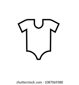 Child clothing icon. Newborn fashion sign. Kid bodysuit symbol. Clothes element. Shop and web elements. Baby cloth. Childhood and motherhood time. Flat design. Vector Illustration. 